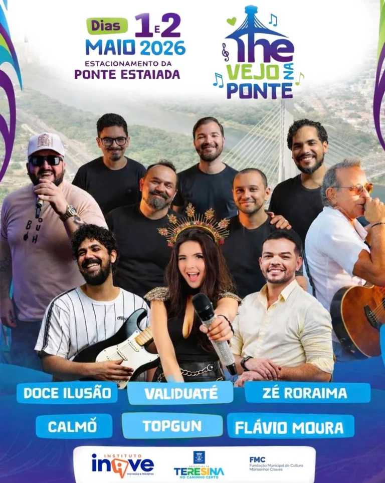 Confira programação do festival The Vejo na Ponte que acontece no feriado do Dia do Trabalhador em Teresina