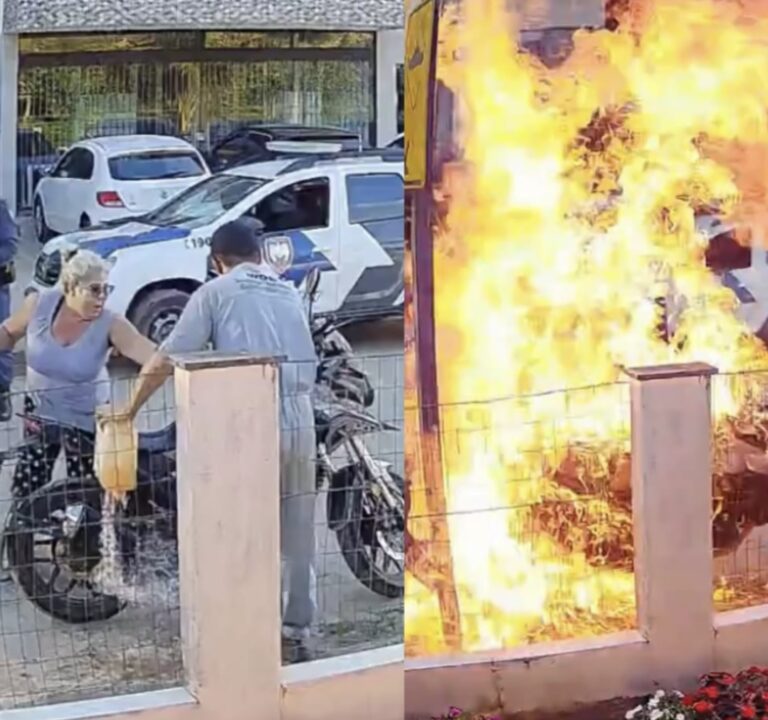 Morre mulher que foi queimada pelo próprio filho ao atear fogo em moto