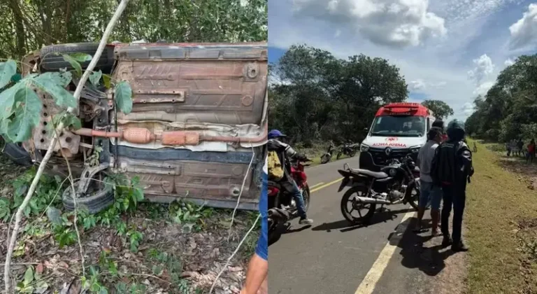 Idosa de 82 anos morre após carro capotar na BR-222 no Norte do Piauí