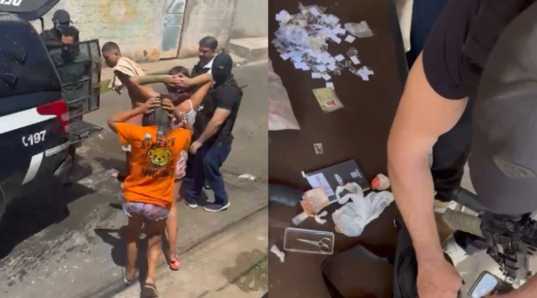 Grávida e mais três suspeitos de integrar facção criminosa são presos com arma e drogas em Teresina