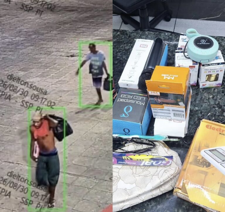 Câmeras do sistema SPIA ajudam PM a prender quatro suspeitos de furtos no Centro de Teresina