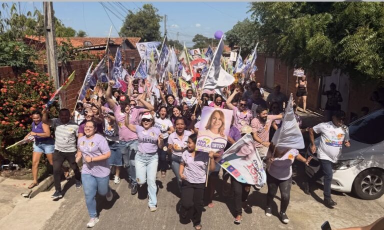Deputada Ana Paula participa de caminhada com apoiadores na zona Sul de Teresina