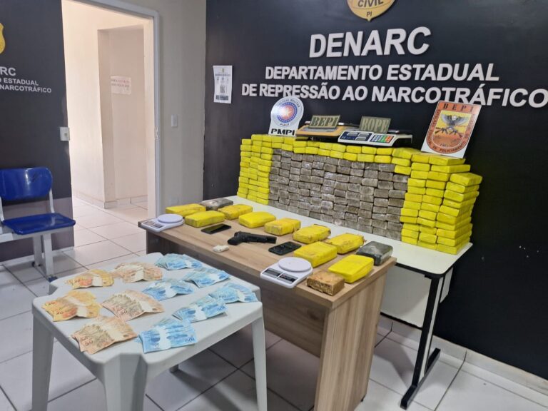 Operação policial apreende 200 kg de drogas e prende três suspeitos na zona Norte de Teresina